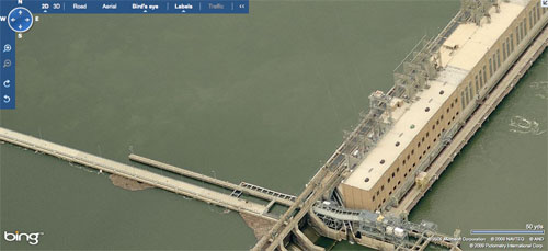 Microsoft Bing birds eye view of Safe Harbor