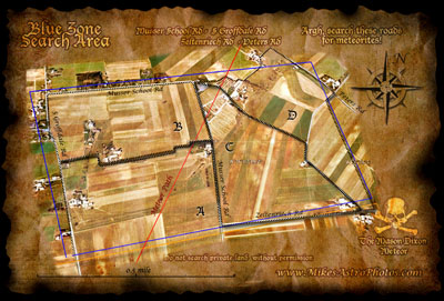 Mason Dixon Meteor - Blue Zone Map