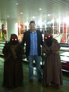 Mike with some Jawas