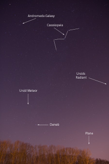Ursid Meteor - Annotated