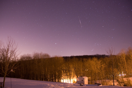 Meteor or Iriduim Flare - December 24th, 2009 4:24 AM EST