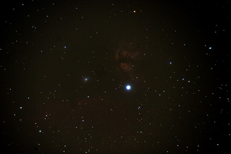 Flame Nebula & Telescopic Meteor