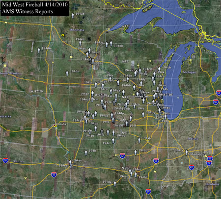 AMS Reports For Wisconsin Fireball