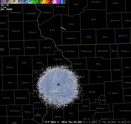Wisconsin Meteor Doppler Radar Data - April 14, 2010