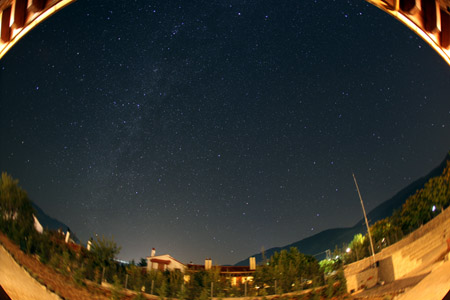 Milkway over Parnassos Mountains - Arachova Greece - October 7th, 2011