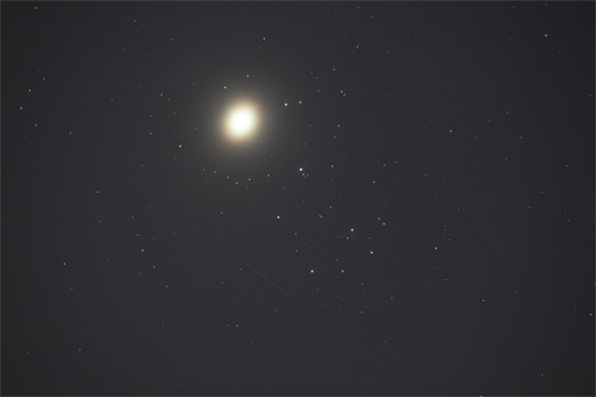 Venus, Pleiades and Satellite - April 3rd 2012