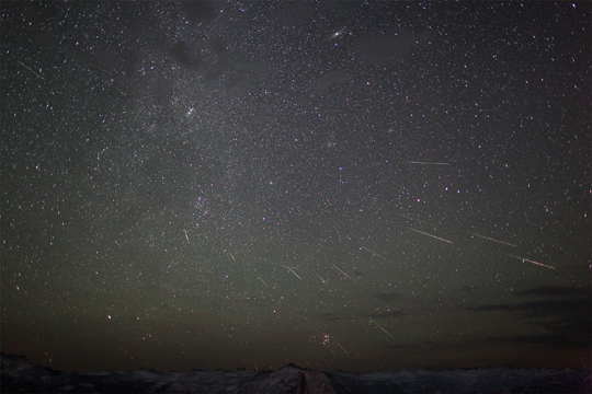 Composite Image of Perseid Meteor Shower - August 12th, 2012